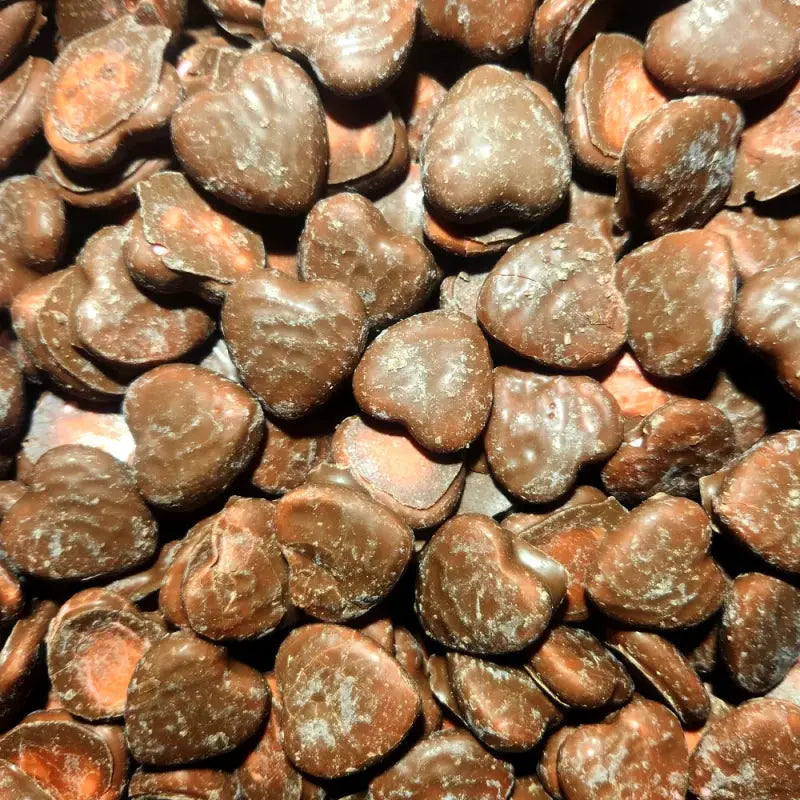 Chocolate Coated Strawberry Hearts (1kg Bag)