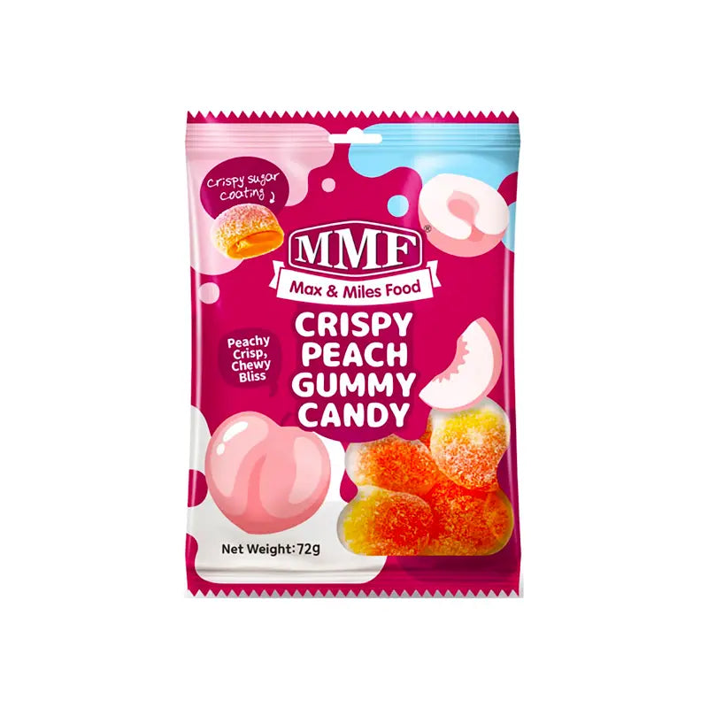 Crispy Peach Gummy Candy 72g