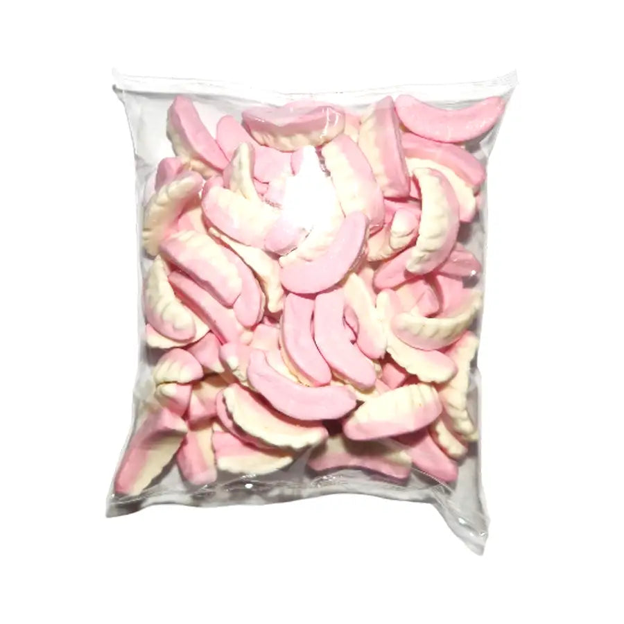 A 500 gram bag of lollies shaped like teeth