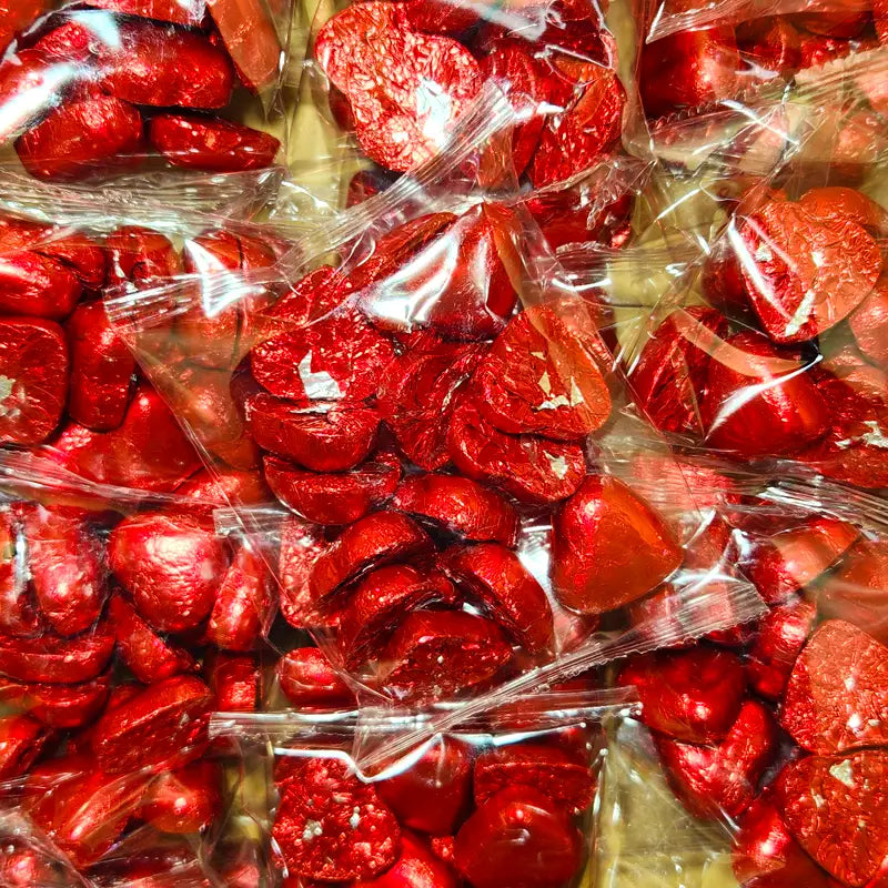 Red Foiled Chocolate Hearts