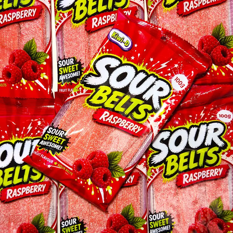 Sour Belts Raspberry 100g