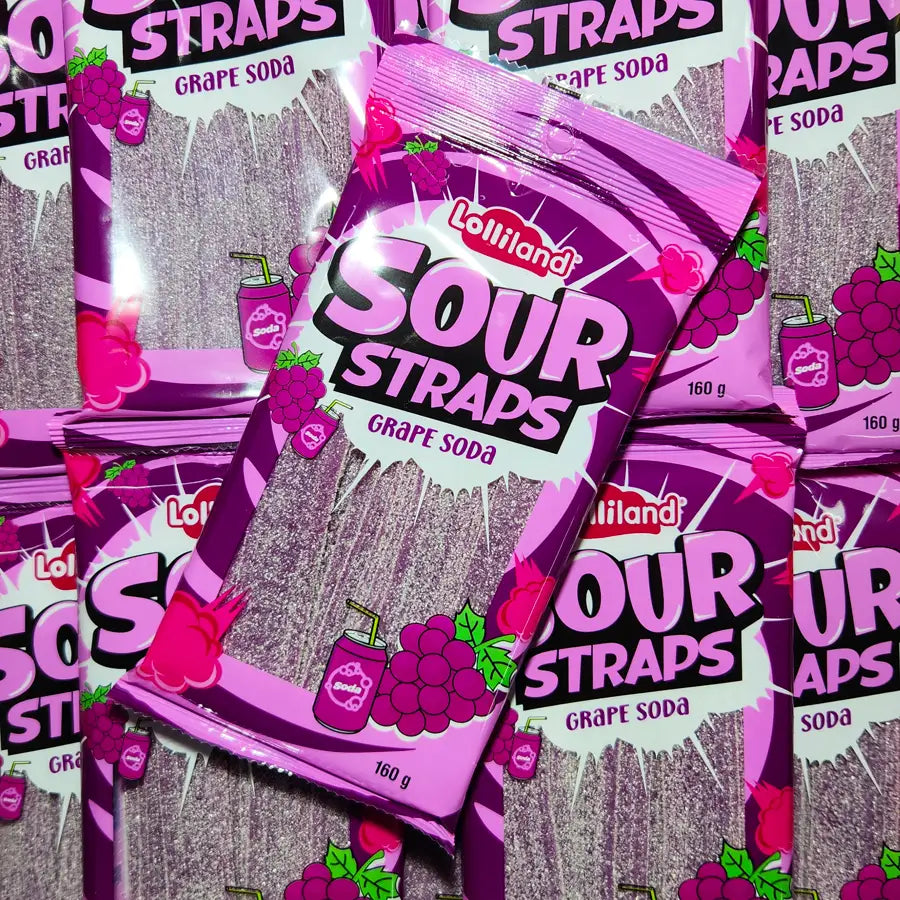 Sour Straps Grape Soda 160g