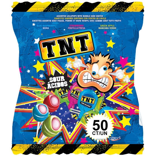 BBD: 08.2026 - TNT Lollipops 50pc (672g)