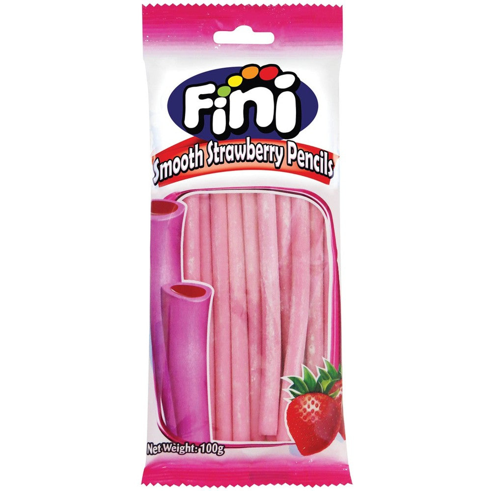 Smooth Strawberry Pencils Fini Candy Co