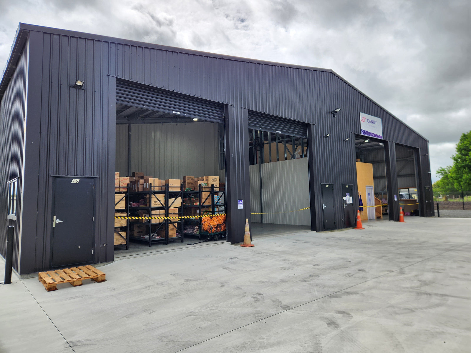 The Outside of Candy Co's Warehouse Located in Morrinsville New Zealand