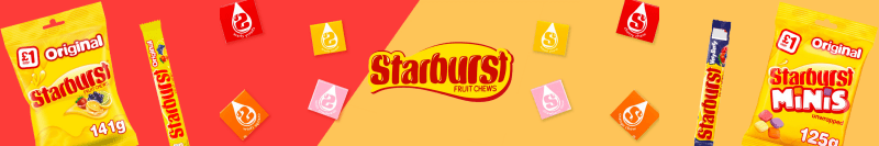 Colorful starburst candies in various flavors, including strawberry, lemon, orange, and cherry