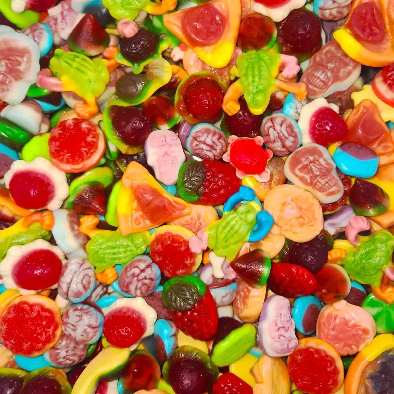 Colorful candy assortment featuring different types of bulk lollies