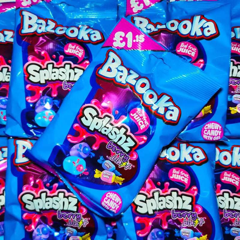Bazooka Splashz Berry Blast 120g
