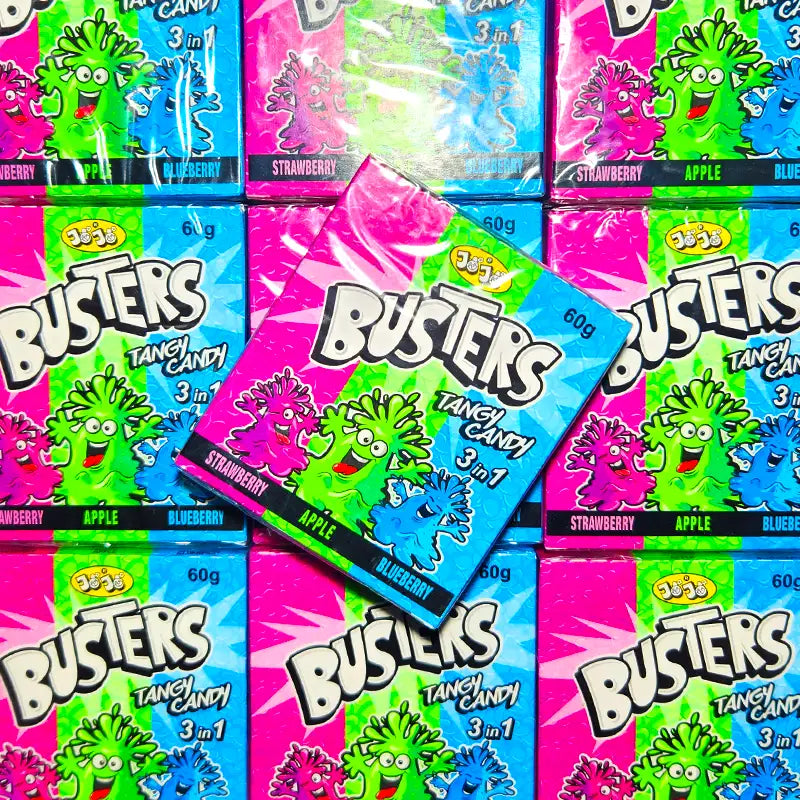 Busters 3 Flavour 60g - Mini Crunchy Candies - Candy Co