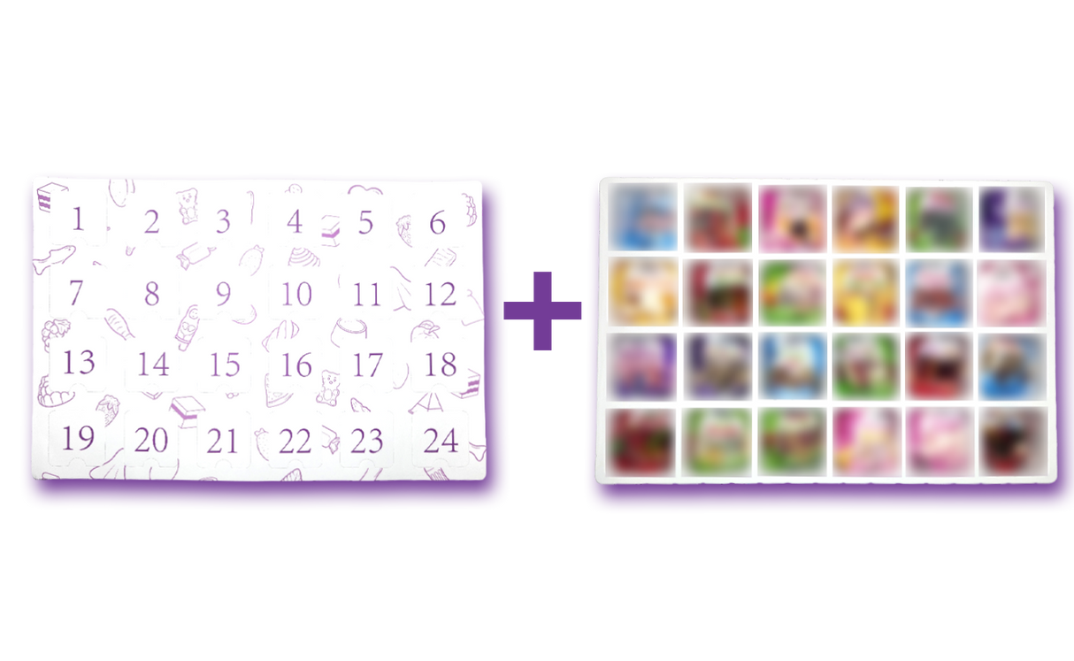 Christmas Calendar with 24 days of individual lollies in a plastic insert