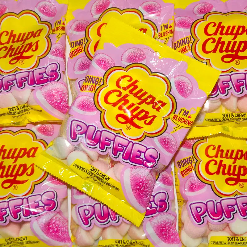 Chupa Chups Puffies Strawberry & Cream 150g