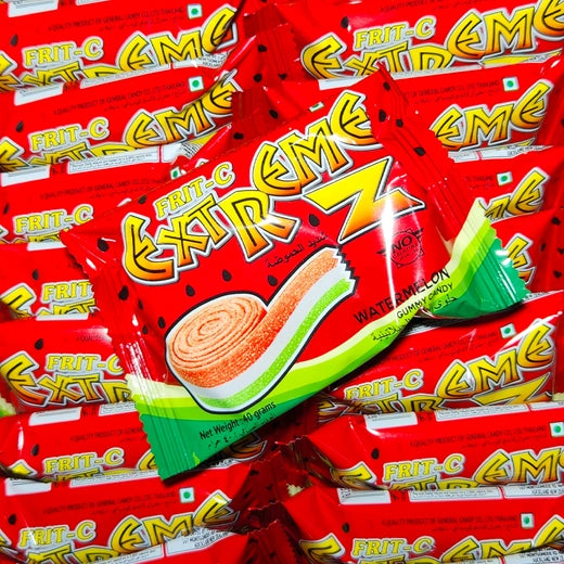 Extreme Z Watermelon 40g - Sugar Straps In a Roll - Candy Co