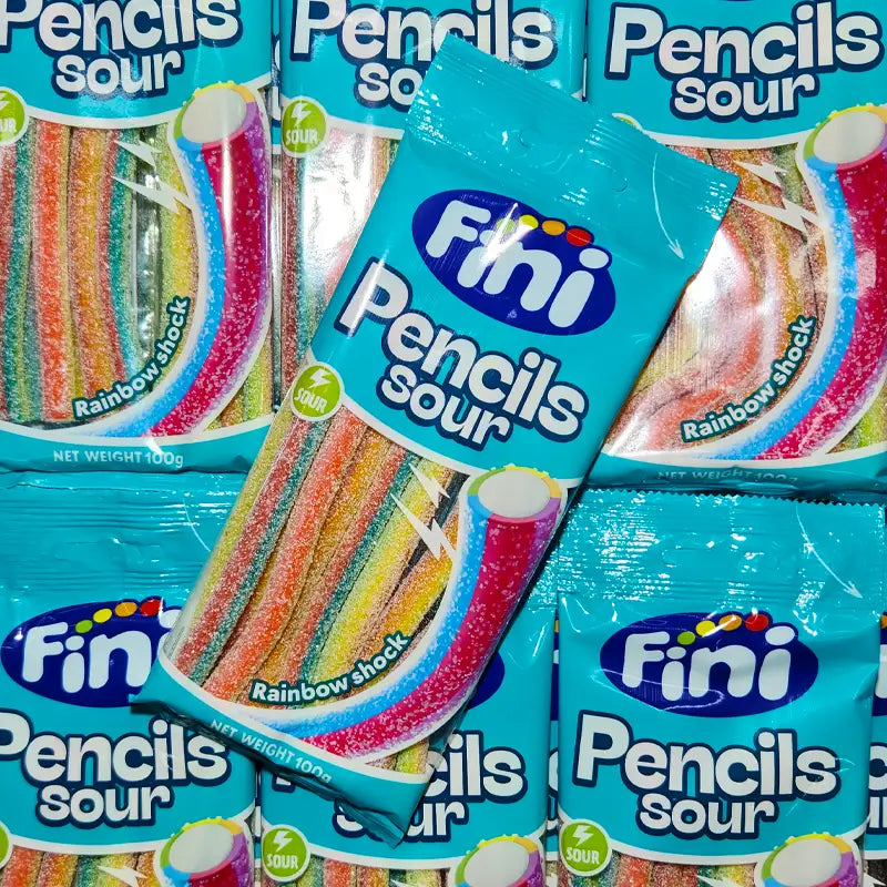 Sour Pencils Rainbow Shock 100g