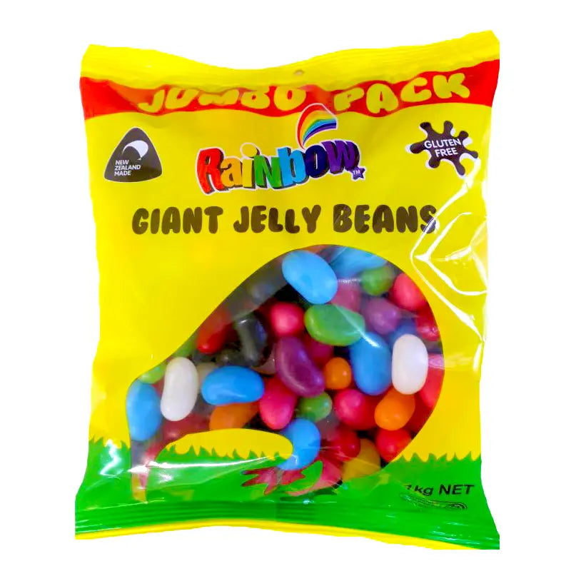 Giant Jelly Beans 1kg Lolly Bag Big Sized Jelly Beans