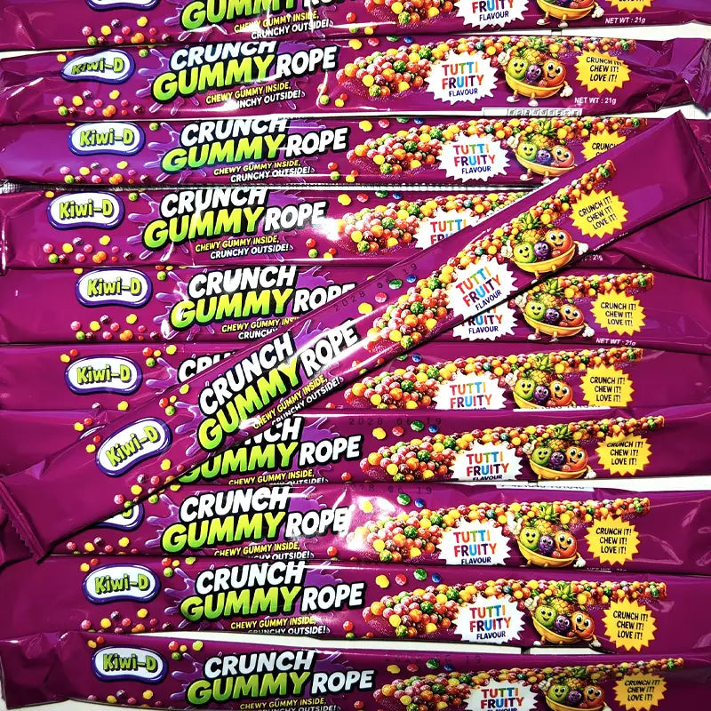 Crunch Gummy Rope Tutti Fruity 21g