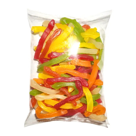 A 1 Kilogram bag of Colourful Jelly Snakes