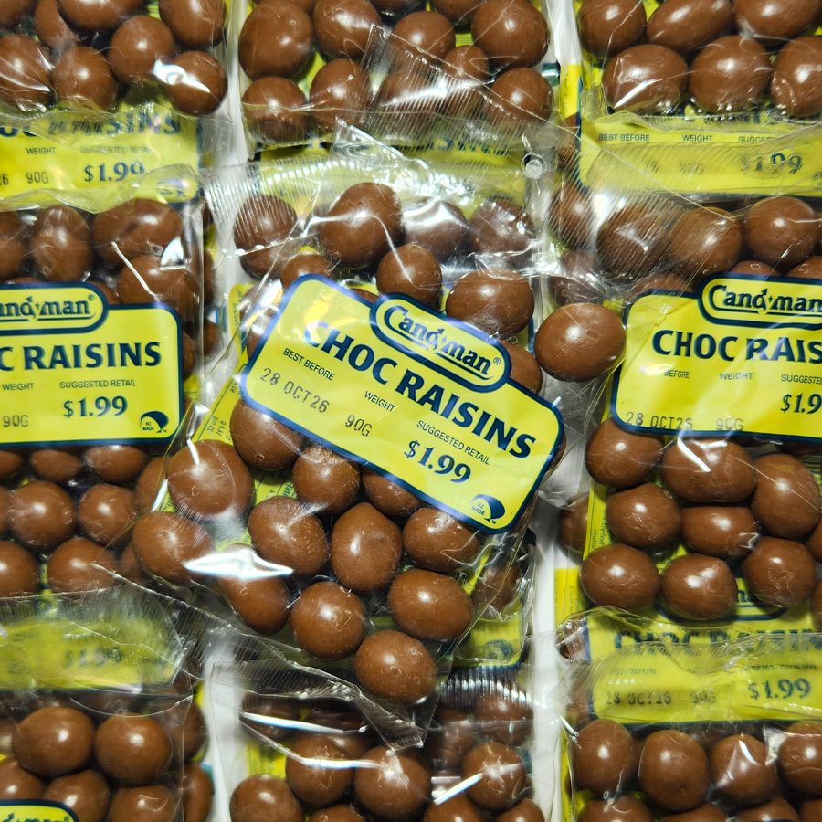 Mayceys Chocolate Raisins 90g - $2 Bag Of Choc Raisins!😲 – Candy Co