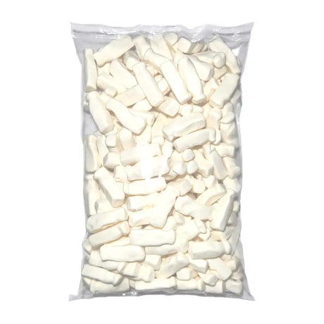 A 1 kilogram bag of white milk bottles shaped candies