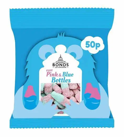 Bonds Fizzy Pink and Blue Bottles 50g (UK)