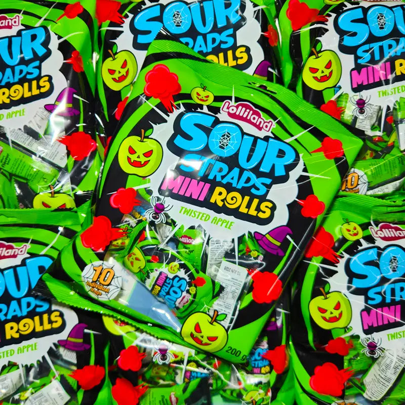 Sour Straps Mini Rolls Twisted Apple 200g