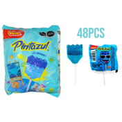 Pintazul lollipop package with a single lollipop on a white background