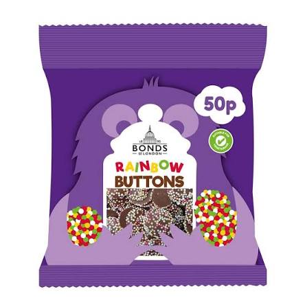 Bonds Rainbow Buttons 40g Bag